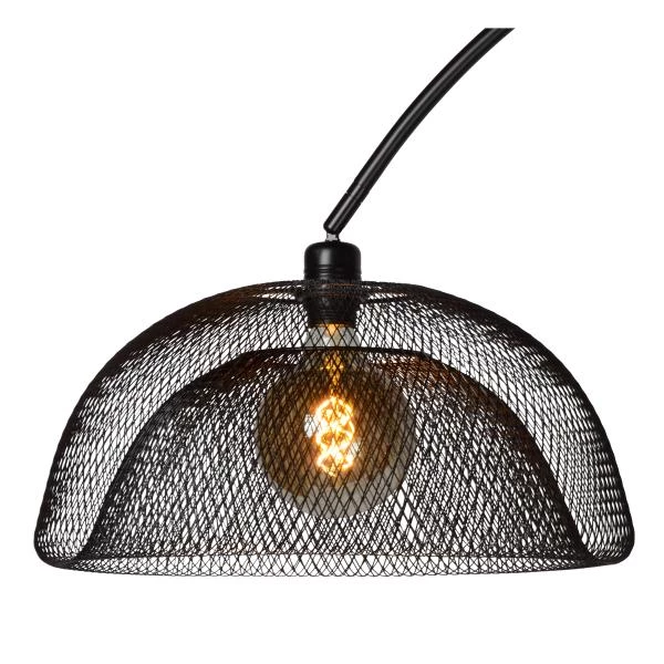 Lucide MESH - Booglamp - 1xE27 - Zwart - detail 2